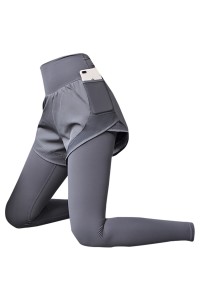 Fitness pants women's high waist fake two-piece running Yoga Pants elastic tight fitting autumn and winter wear quick drying exercise pants  SKSP024 detail view-9